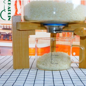 Đo cup gạo Thùng nhà bếp hạt lưu trữ thùng thủy tinh Jar chống ẩm niêm phong nồi thực phẩm lưu trữ Thùng - Product Image 5