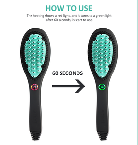 Custom Hair <strong>Brush</strong> Electric Ionic Hair Straightening Comb Private Label Hair Styling <strong>Brush</strong> <strong>Straightener</strong> - Product Image 4