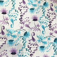 Vente en gros 100% lin lin tissu personnalisé imprimé fruits motif Nature doux pour femme vêtements-chemises et robes pour filles