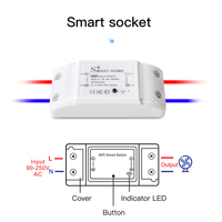 Tuya Smart WiFI Switch,Universal Breaker Diy Timer Switch Smart Life APP Control remoto inalámbrico Funciona con Alexa Google Home