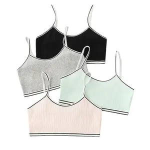 Wholesale Young Girls Cute Teen Bra Cotton, Lace, Seamless, Shaping 