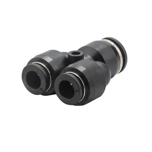 PW Series AirTAC type Plastic Air Pneumatic Fittings Push To Connect Fitting 3 Ways Tube Connector