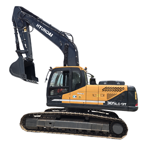 Excavatrice sur chenilles Hyundai 305LC-9T d'occasion, d'origine Corée du Sud, faible consommation de carburant, bon état, pour travaux de construction lourds, complète - Product Image 1