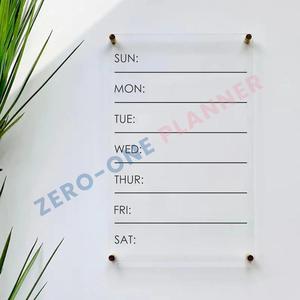 Calendario <span class=keywords><strong>de</strong></span> planificación semanal personalizado tablero acrílico grabable planificador <span class=keywords><strong>de</strong></span> escritorio transparente soporte <span class=keywords><strong>de</strong></span> <span class=keywords><strong>tareas</strong></span> <span class=keywords><strong>organizador</strong></span> <span class=keywords><strong>de</strong></span> borrado en seco - Product Image 4