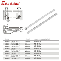 RESSAM Rail de glissière de tiroir enduit de poudre Rail de rail en acier Guide de tiroir Guides d'armoire Glissières télescopiques