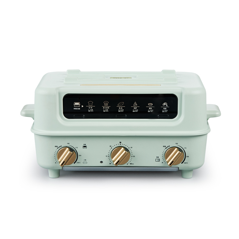 Independent Dual Temperature Control and Fast Heating Indoor Non-Stick Multi-function Electric Hot Pot and BBQ Grill/Griddle