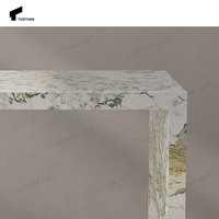 Console et table basse en pierre massif Tostone, écologiques, couleur personnalisable, élégantes, durables, meubles de salon