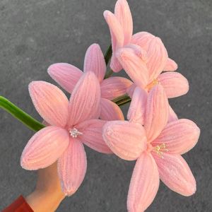 Lily Flower Pipe Cleaner Crafts DIY Crafts Artificial Lily Finished Flower Craft Gifts Twisty Stick Lily Flower - Product Image 3