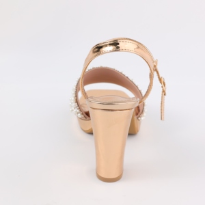 2025 estate nuova tendenza moda tacchi alti da donna suola in PVC colore <span class=keywords><strong>oro</strong></span> superiore <span class=keywords><strong>tacco</strong></span> <span class=keywords><strong>medio</strong></span> altezza (3cm-5cm) cinturino alla caviglia - Product Image 5