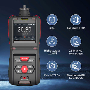 Detector de Gas Portátil 5 en 1 Eranntex, H2S, <span class=keywords><strong>O2</strong></span>, CO, CO2, Explosivos, Combustibles, Fugas de Gas Natural, Pantalla LCD, Vibración, Sonido, Luz - Product Image 2