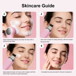 Cool Heating Facial Cleansing <b>Brush</b> Multi-functional Facial Skin Scrubber Waterproof Rechargeable Face <b>Scrub</b> for Deep Cleansing - Product Image 3