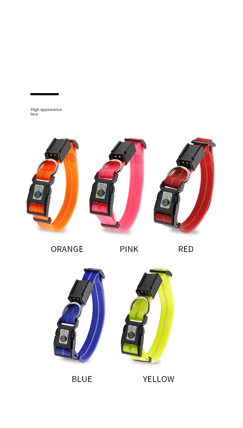 Reflective Night USB Led Dog Pet Collar Leashes Light Up Safety Night Glow Reflecting Product