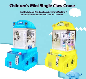 ตู้คีบตุ๊กตาขนาดเล็กน่ารักสีลูกกวาด ทำจากโลหะ ใช้เหรียญสำหรับเด็ก เหมาะสำหรับร้านค้าและสวนสนุก - Product Image 6