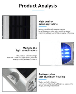 CadSolar 6 LED Luci Solari per Segnaletica Stradale Lampada LED Solare per Esterni per Strade, Autostrade, Vialetti, Giardini - Product Image 6