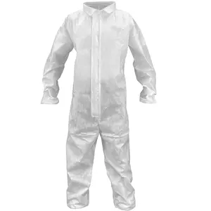 Equipamentos de proteção individual descartáveis SMS COVERALL podem com fita China Fabricantes Fornecedores