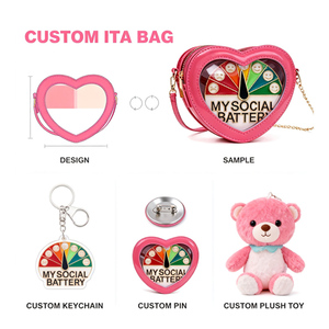 Bolsos de Hombro Elegantes para Mujer al por Mayor: Bolsos Ita Personalizados con Diseño Artístico, Accesorios para Fans del Anime, Tienda Integral de Ita Pins - Product Image 1