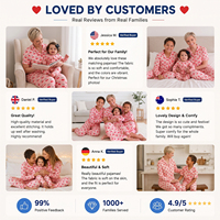 20 ans d'expérience OEM ODM – Pyjamas assortis famille en modal de bambou à imprimé cerises roses et nœuds, pour maman, fille et bébé – Style personnalisable gratuit