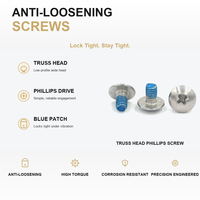 Vis métrique à tête ronde Phillips, vis de machine bleue avec joint Nylok anti-chute pour l'assemblage de modules électroniques