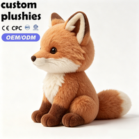 Peluche renard rouge super douce et moelleuse, personnalisée en usine, pour bébé, compagnon de sommeil