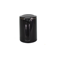 Bouilloire électrique en acier inoxydable noir avec contrôle de la température, capacité de 1 L, portable pour la préparation du thé, usage domestique et hôtelier