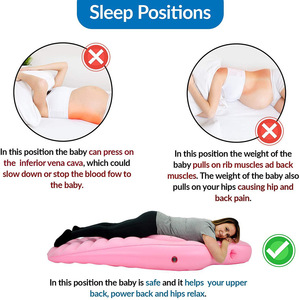 Almohada Inflable de Maternidad, Rectangular, de PVC con Tela Flocada, Colchoneta para Dormir para Mujeres Embarazadas - Product Image 2