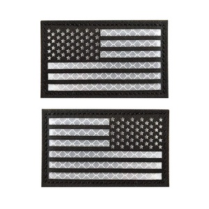Patch Ricamata Personalizzata con Bandiera USA, Patch Riflettente <span class=keywords><strong>3M</strong></span> - Product Image 1
