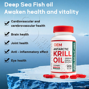 Cápsulas blandas de aceite de krill antártico OEM Halal Omega 3 Suplemento para el cerebro y el corazón Astaxantina 1000mg 2000mg Aceite de krill Softgel - Product Image 2