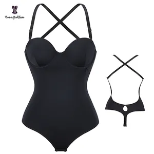Summer Style Outfit Clothes Removable Strap Backless Swimsuit Slimming Shapewear Bodysuit For Women Plus Size S-xxxl