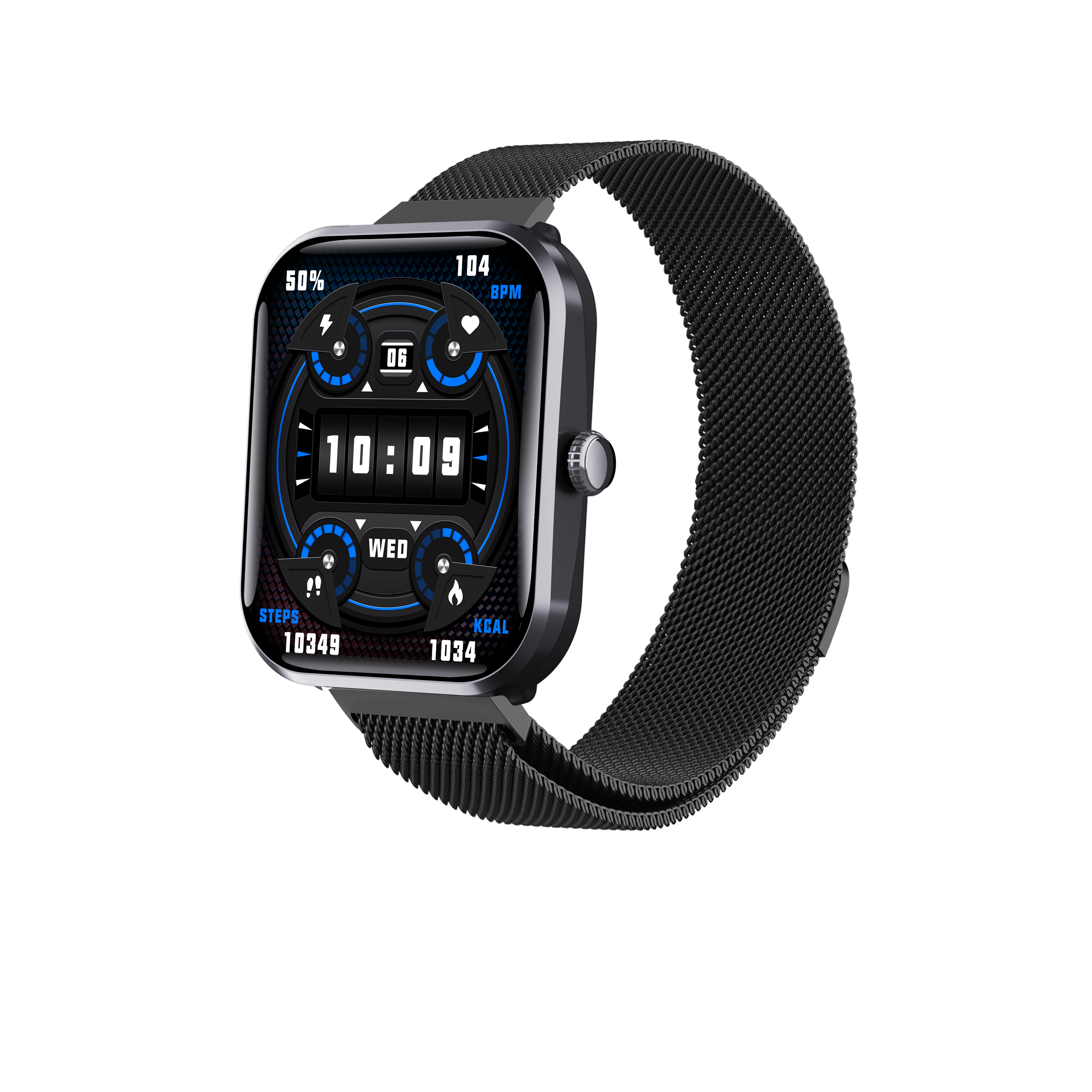 Bracelet en acier noir