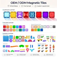 Mainan Konstruksi Model Edukatif STEM Blok Bangunan Magnetik Warna-warni Bahan Ramah Lingkungan Bangunan Modern DIY Lintasan Marmer
