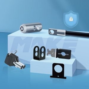 MK811 Serrure personnalisée en fil d'acier à ressort pour ordinateur portable antivol Noir Serrure <span class=keywords><strong>de</strong></span> boîtier d'ordinateur <span class=keywords><strong>de</strong></span> bureau avec deux clés - Product Image 3