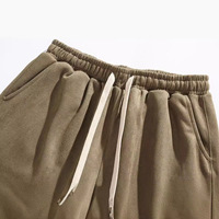 Short décontracté tendance pour hommes 280g daim nouvel été taille moyenne pantalon ample avec cordon de serrage couleur unie tricoté tissu worested