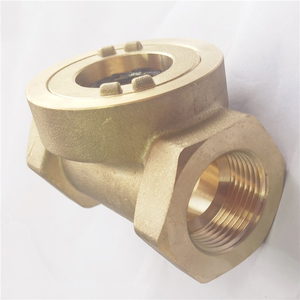 Verre de visée de tuyau à fenêtre unique en laiton coulé 3/4 "BSP, indicateur de débit à angle droit pour le contrôle des fuites de purgeur de vapeur, 20 barres - Product Image 1