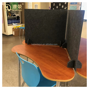 Matériaux écologiques Panneaux insonorisés décoratifs Organisateur de bureau en feutre non tissé personnalisé Diviseur de table facile à installer - Product Image 5