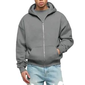 Sweat-shirts en coton pour hommes, sweat-shirts en molleton français pour hommes, sweat-shirts surdimensionnés élégants, impression lourde, sweat-shirt à fermeture éclair pour hommes - Product Image 5