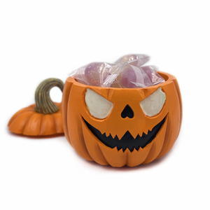 Decorazione di Halloween in Polyresin Happy Jack O Lantern zucca per ornamenti interni vassoio di caramelle - Product Image 3