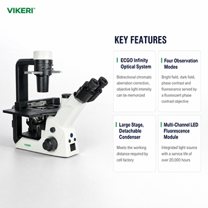 VIKERI VMD5000 Labor-Biologisches Invertiertes Mikroskop für Zellkultur Fluoreszenz Phasenkontrast Dunkelfeld OEM - Product Image 4