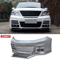 Pare-chocs avant en fibre de verre style CMST avec feux LED, feux antibrouillard et calandre pour Honda Elysion RR7 2012-2015, kit de remplacement de pare-chocs