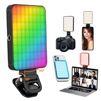 Lampe à selfie magnétique, lumière d'appoint rechargeable RGB à clipser pour téléphone, ordinateur portable, tablette, maquillage, vidéo, vlog, diffusion en direct