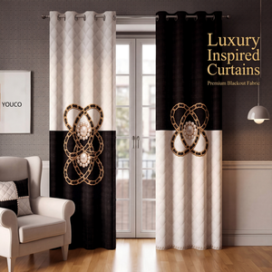 <span class=keywords><strong>Cortinas</strong></span> Opacas de Lujo <span class=keywords><strong>con</strong></span> Aislamiento Térmico y Reducción de Ruido, Diseño Inspirado en Diseñadores, Estampadas de Alta Gama, OEM ODM 100% - Product Image 1