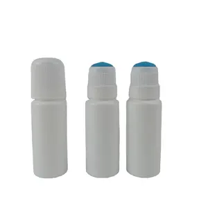 30ml 60ml 100ml Custom Color Easy Open Cap round shape Sponge Applicator Head Pharmacy Wipe Plastic Bottle with applicator