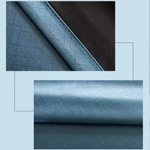 Haze blue Deluxe rideaux occultants nouvelle tendance grain de lin 100% rideau occultant tissu pour la maison pour hôtel