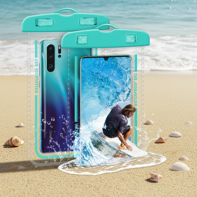 Clear Touch Sensitive Underwater Dry Pouch Mobile Phone Case with Shoulder Strap Universal Swimming Waterproof Phone Bag