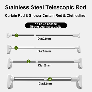 <span class=keywords><strong>Tringle</strong></span> à rideau de douche multifonctionnelle réglable pour salle de bain <span class=keywords><strong>Tringle</strong></span> à rideau amovible pour armoire <span class=keywords><strong>Tringle</strong></span> à rideau télescopique en métal pour fenêtre - Product Image 3