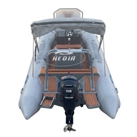 Bateau semi-rigide Hedia certifié CE 6m en Hypalon, à réponse rapide, 5.8m, console centrale en V profond, luxe et sport