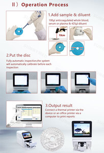 SY-B175V Dry Bioquímica <span class=keywords><strong>Analyzer</strong></span> Portátil Seco Clinical POCT Química Analisador química do sangue rotor mnchip - Product Image 4