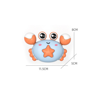 <b>Press</b> Crab Toy For Toddlers 0-3 Years Light Up Gliding Animal Shape Plastic Push Pull Toy Unisex - Product Image 5