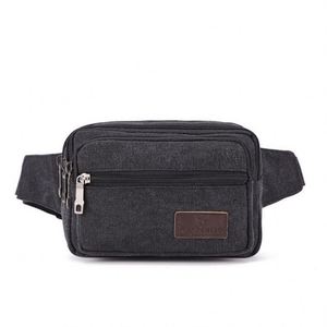 Custom Logo Khaki Color Outdoor Sport Durable <b>Canvas</b> Adult Waist Bag Men Leisure Fanny <b>Pack</b> - Product Image 6