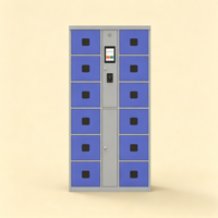 Casier intelligent en acier galvanisé pour le stockage de colis, idéal pour les magasins de détail, centres commerciaux, salles de sport, avec accès par PN/RFID/QR, système de casiers de bureau, ODM