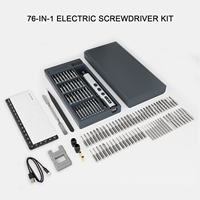 Kit de tournevis électrique 76-en-1 avec embout de perçage HSS de précision, outils de réparation professionnels, vente en gros